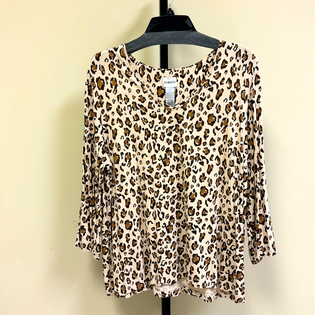 Plus Size Chico’s Animal Print Top